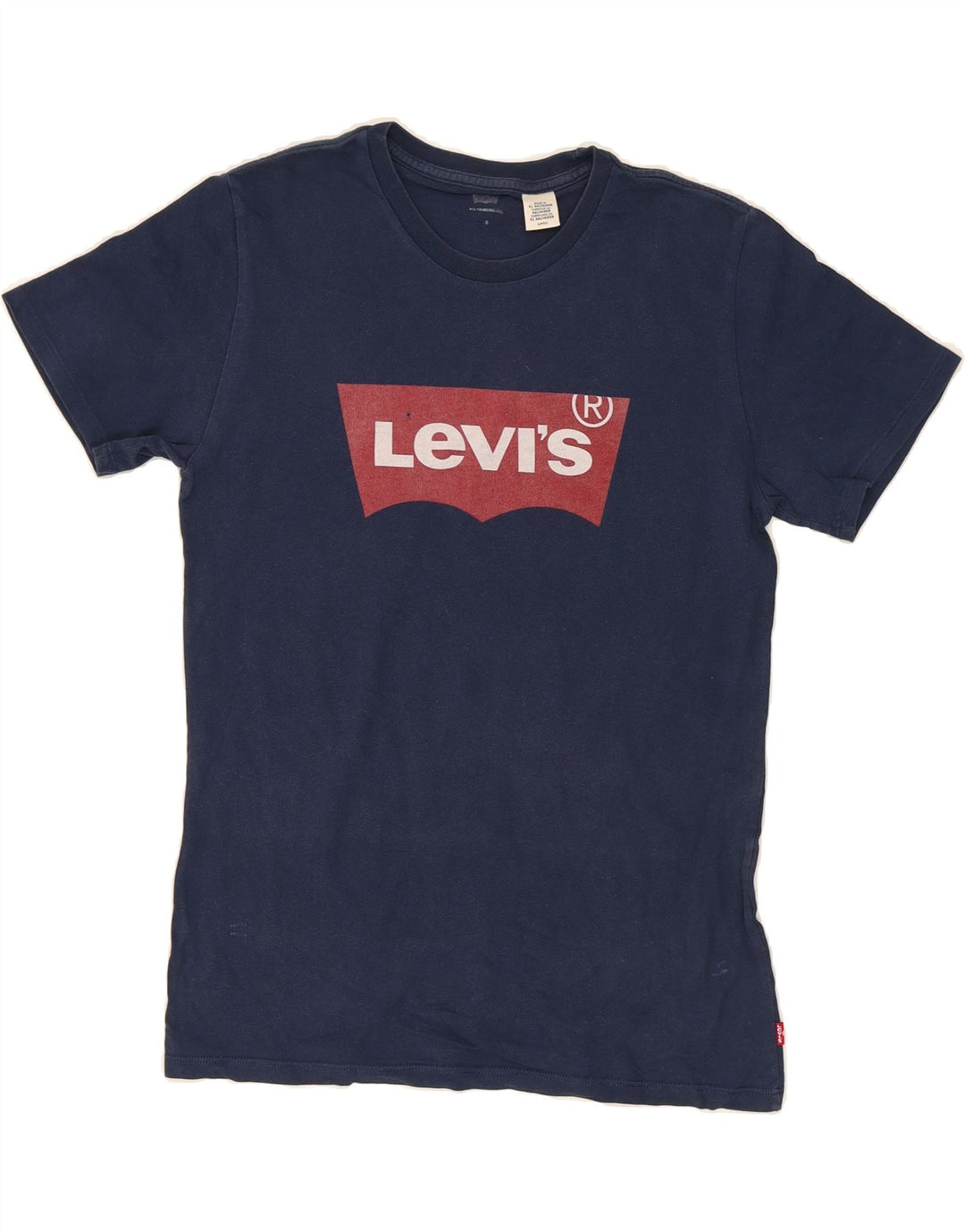 LEVI'S Mens Graphic T-Shirt Top Small Navy Blue Vintage Levi's and Second-Hand Levi's from Messina Hembry 