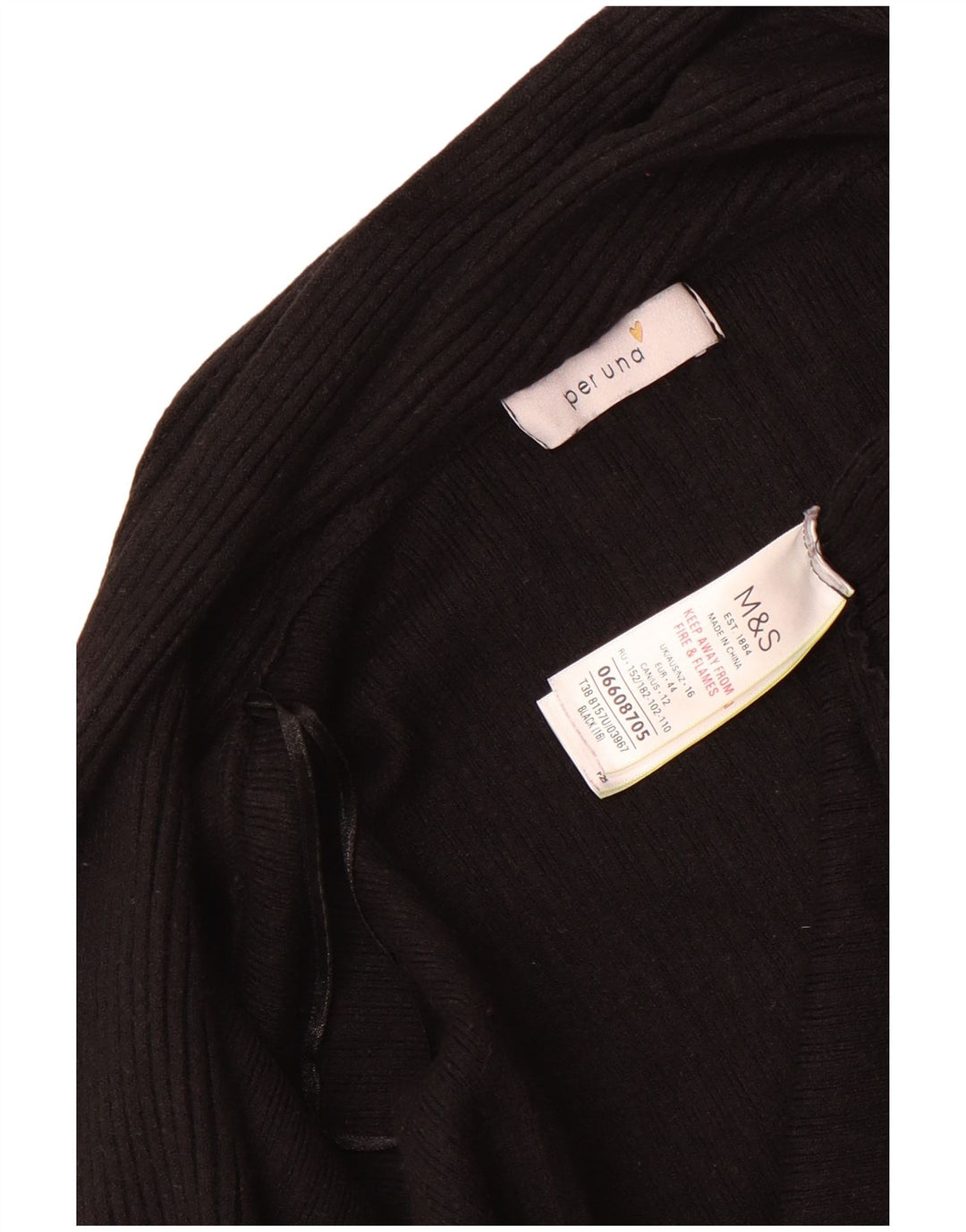 Maglione cardigan aperto Marks & Spencer da donna Per Una UK 16 grande nero