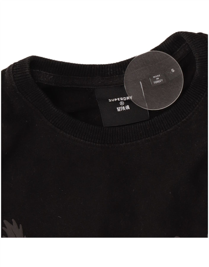 T-shirt grafica da uomo Superdry Top piccola nera