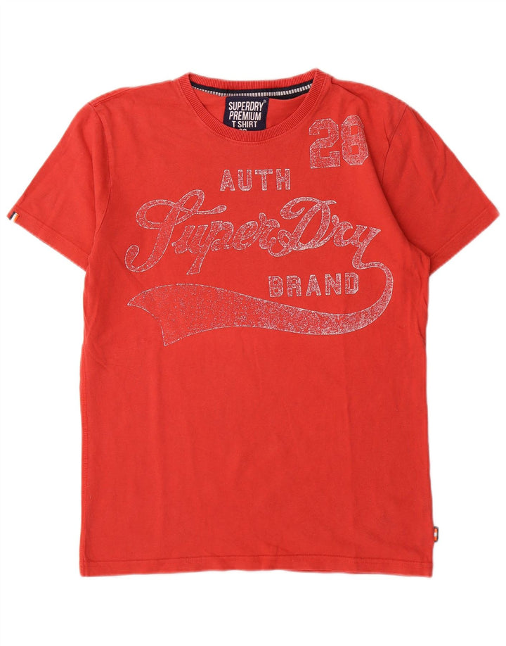 T-shirt grafica da uomo Superdry Top piccola in cotone rosso