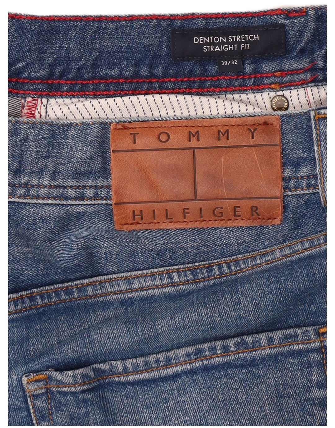 TOMMY HILFIGER Jeans dritti da uomo Denton W30 L32 cotone blu