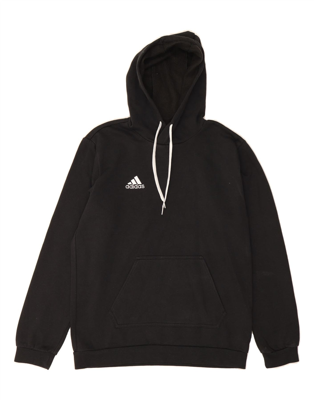 ADIDAS Mens Hoodie Jumper Medium Black Cotton Vintage Adidas and Second-Hand Adidas from Messina Hembry 