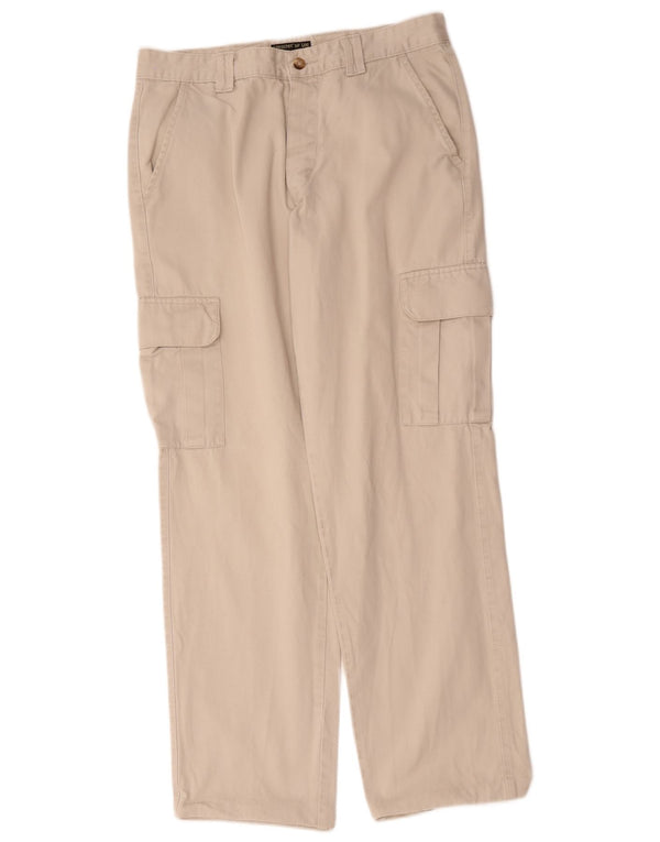 Pantaloni cargo dritti da uomo Lee W34 L32 in cotone beige