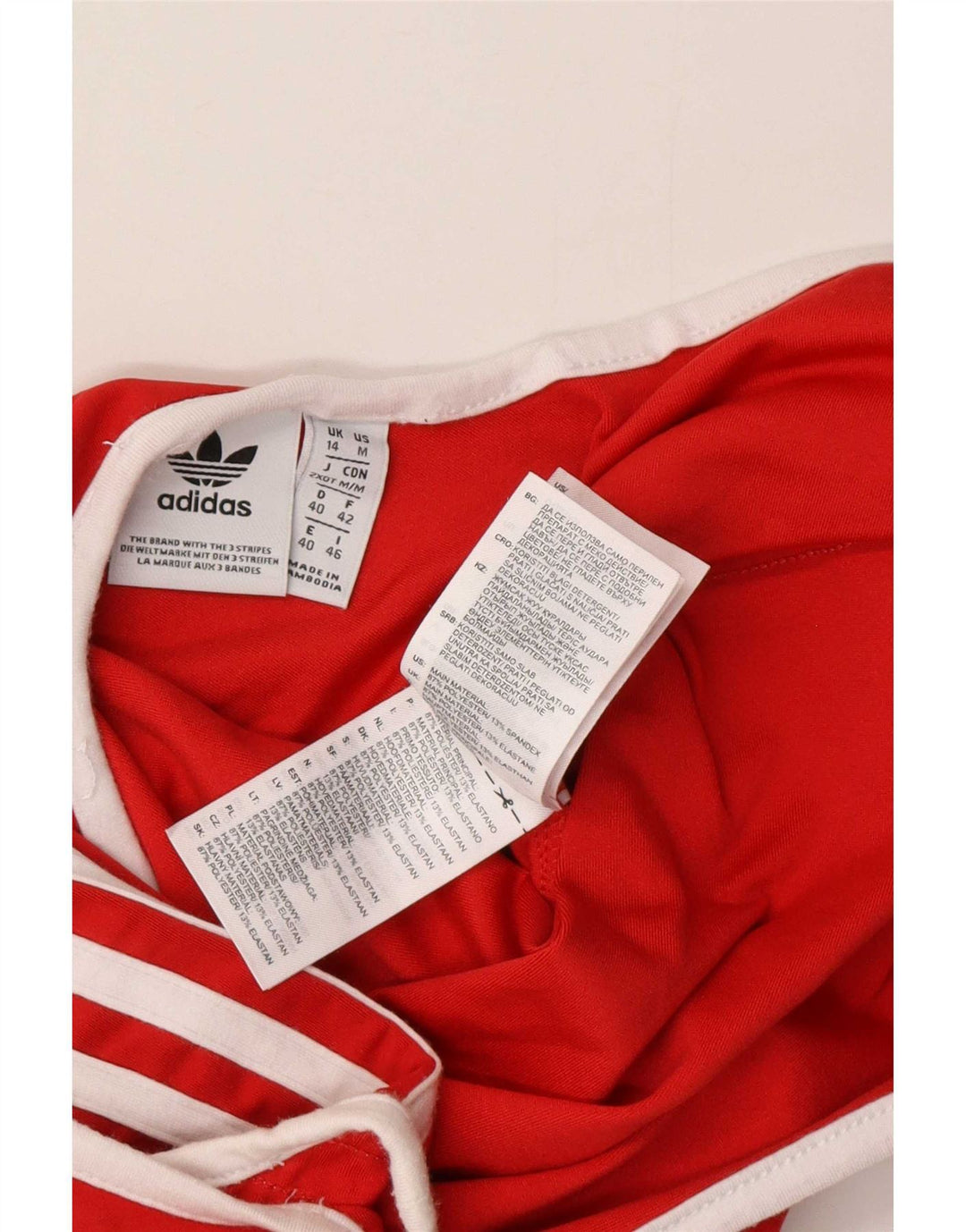 Costumi da bagno da donna Adidas UK 14 Sport in poliestere rosso medio