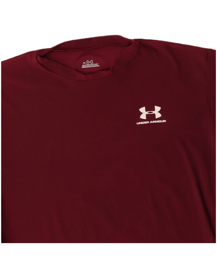 Maglia a maniche lunghe da donna UNDER ARMOUR UK 18 XL Poliestere bordeaux