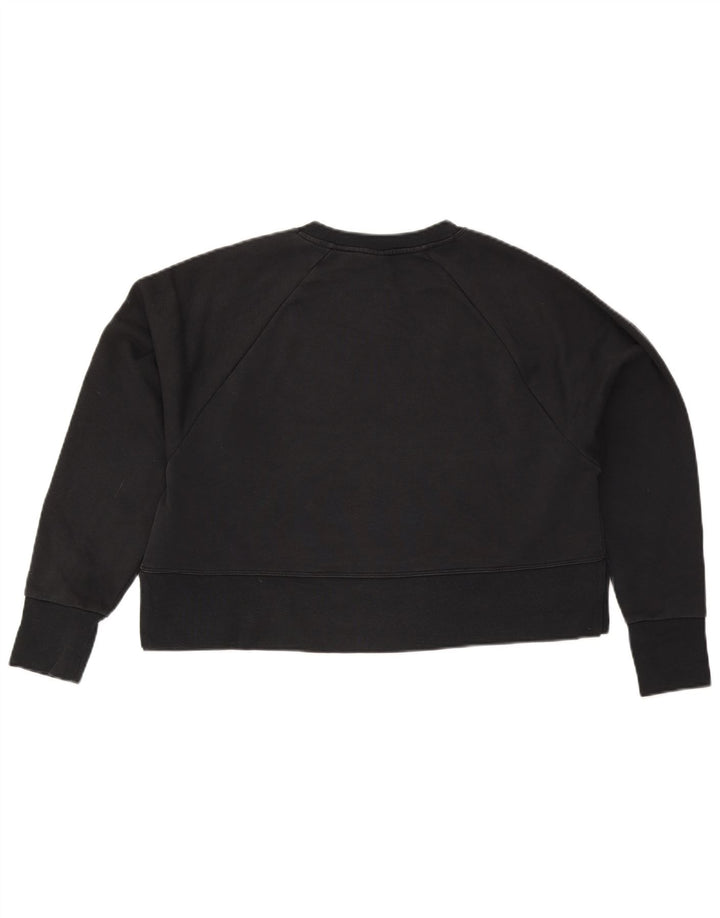 Felpa con grafica corta oversize da donna Nike UK 10 piccola nera