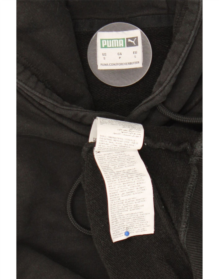 Felpa con cappuccio da uomo Puma Small in cotone nero