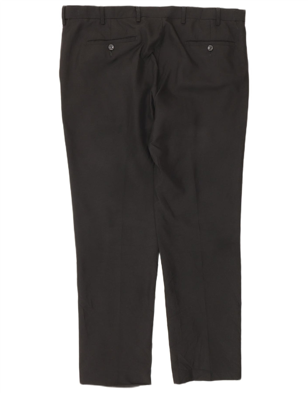 Pantaloni da abito dritti da uomo Marks & Spencer vestibilità regolare W40 L30 neri