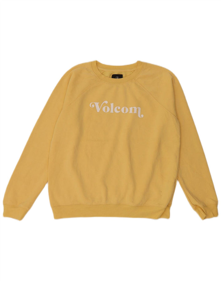 Felpa oversize con grafica da donna Volcom US 4/6 Small Giallo