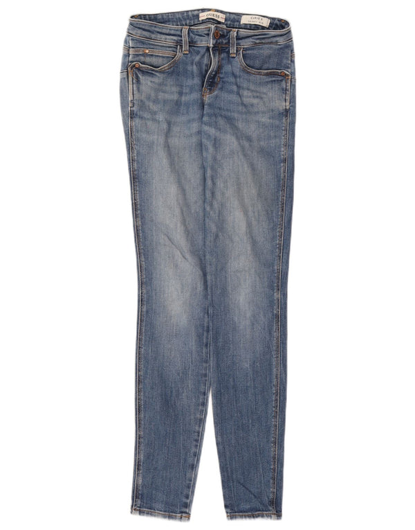 Jeans skinny Guess Curve X da donna a vita media W25 L29 poliestere blu
