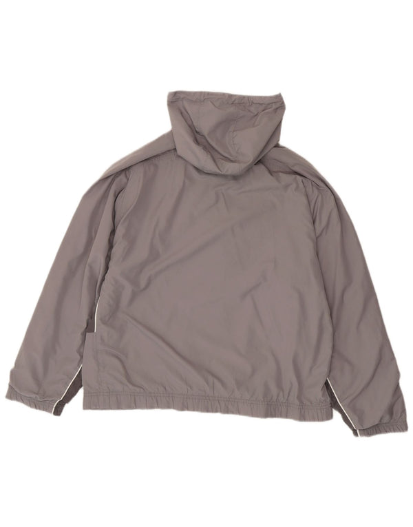 Bomber con cappuccio da donna Reebok UK 14 Large Grigio Colourblock Poliestere