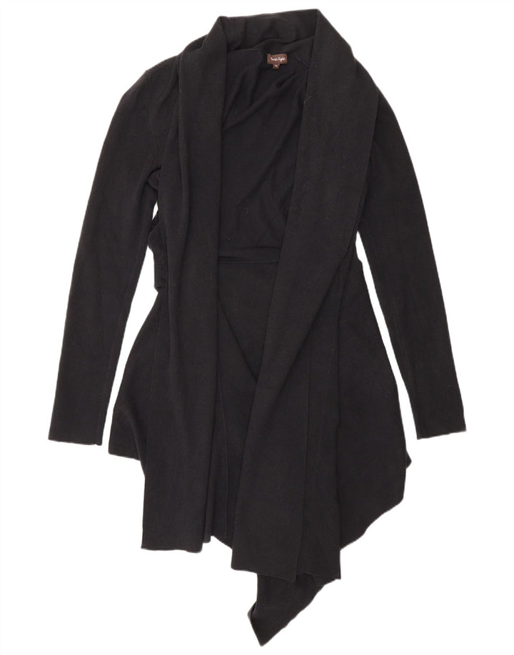 Maglione cardigan aperto lungo da donna Phase Eight UK 14 Cotone nero medio