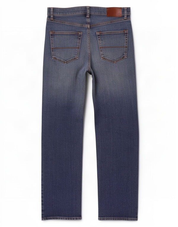 Jeans dritti regolari invecchiati Marks & Spencer da uomo W32 L31 cotone blu