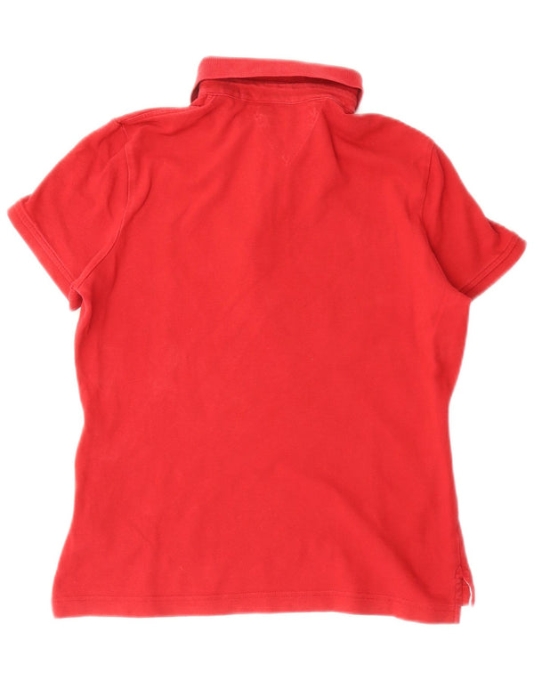 Polo da donna Tommy Hilfiger UK 14 Medium Red Cotton