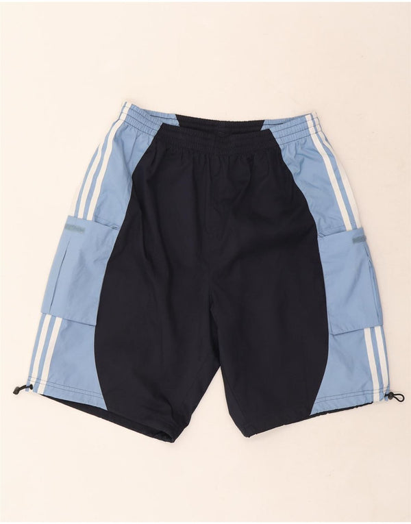 Pantaloncini da bagno Adidas da uomo medi in poliestere color block blu navy