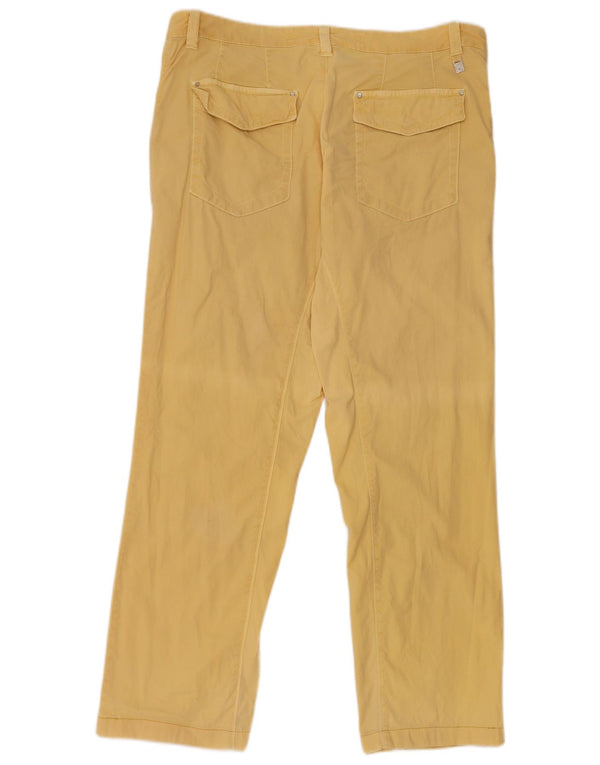 Pantaloni Chino Dritti Donna Trussardi IT 52 2XL W34 L29 Cotone Giallo