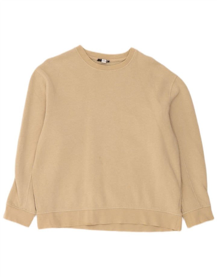 Topshop Felpa oversize da donna Maglione UK 14 Cotone beige medio