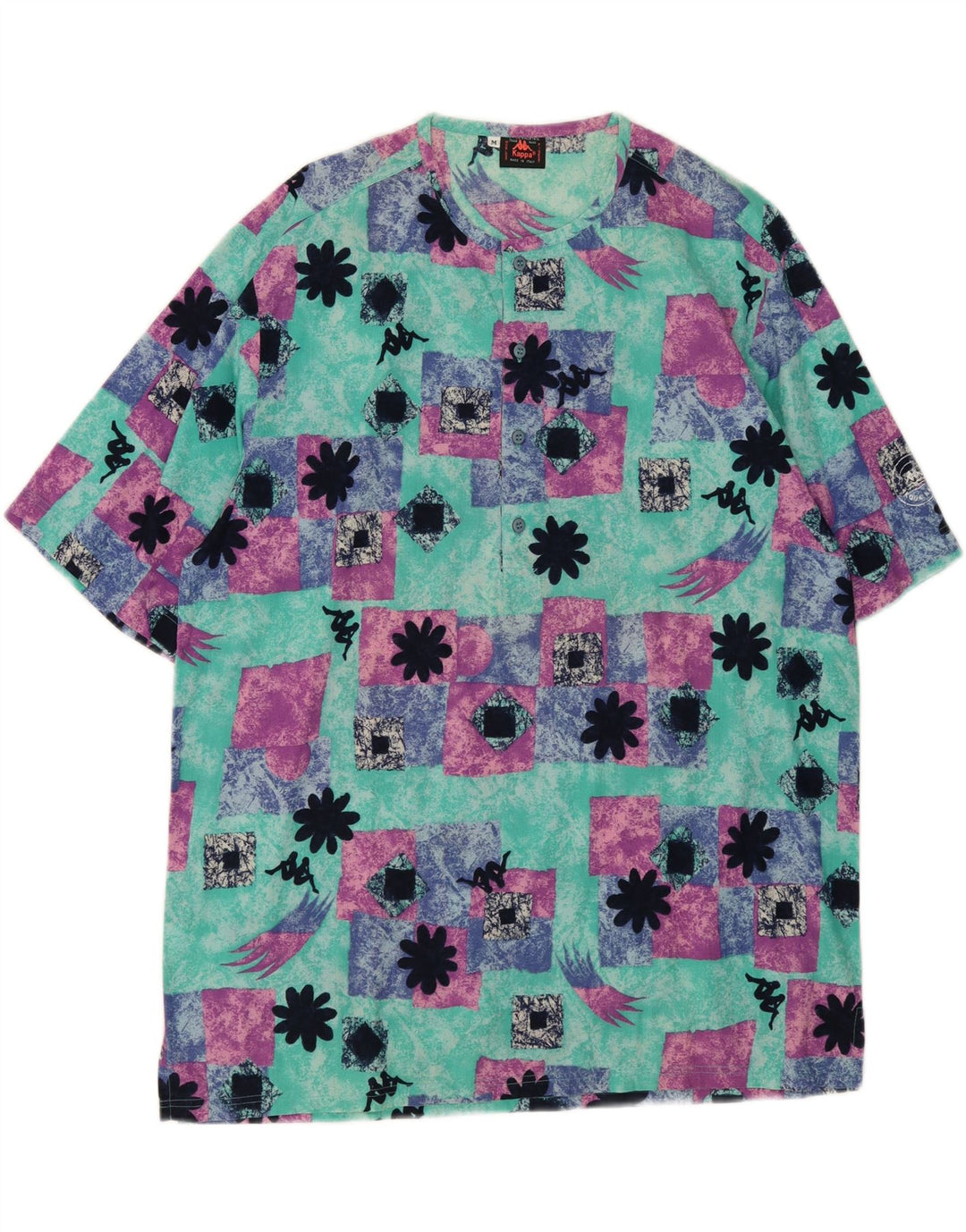 KAPPA Womens Oversized T-Shirt Dress UK 14 Medium Multicoloured Floral Vintage Kappa and Second-Hand Kappa from Messina Hembry 