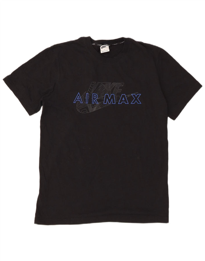 T-shirt grafica da uomo Nike Top in cotone nero medio