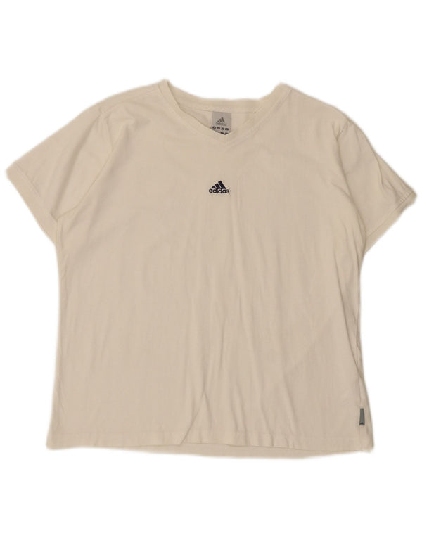 T-shirt da donna Adidas Top UK 16 grande cotone bianco