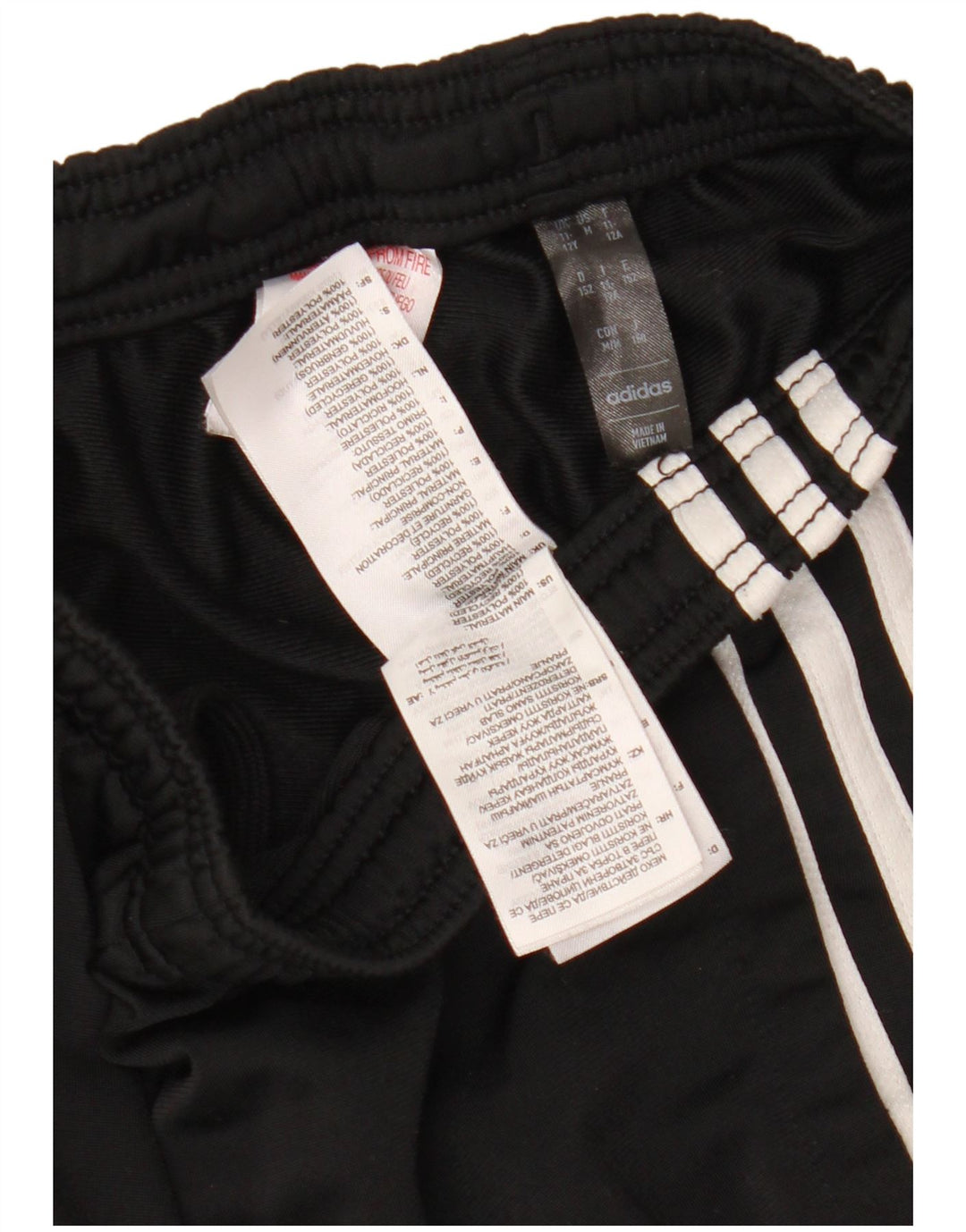 Pantaloni della tuta da bambina ADIDAS 11-12 anni in poliestere nero