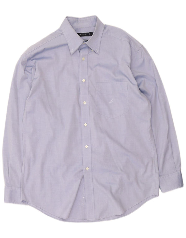 Camicia da uomo Nautica Large in cotone blu