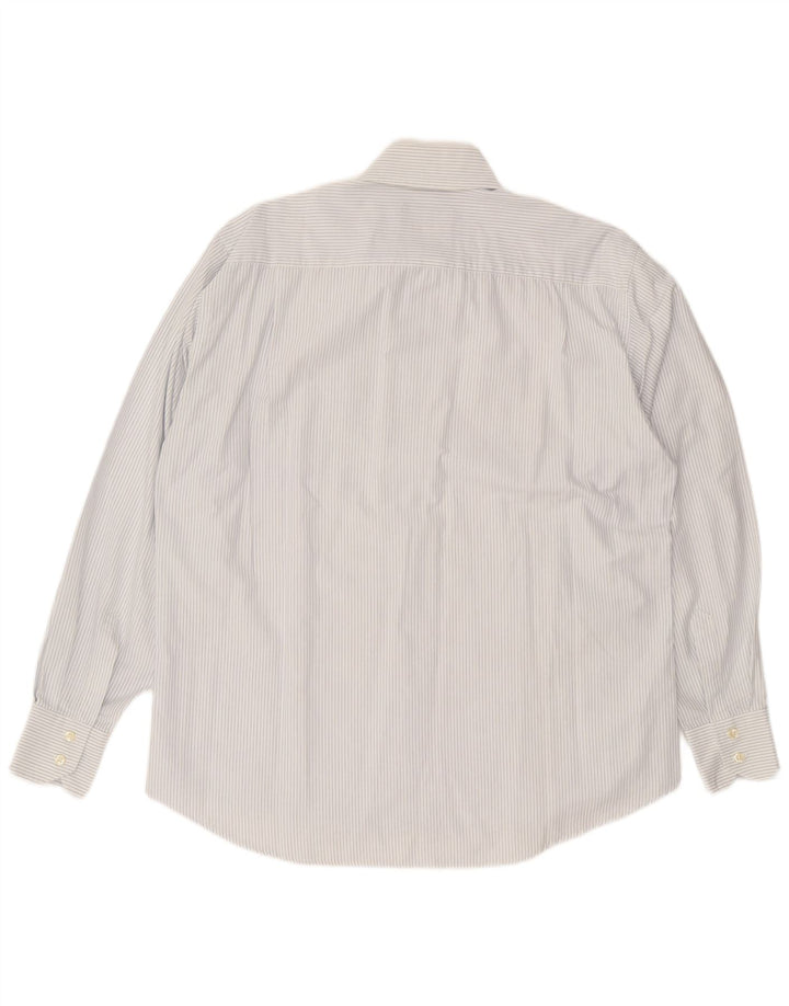 HENRI LLOYD Camicia da uomo grande cotone gessato bianco