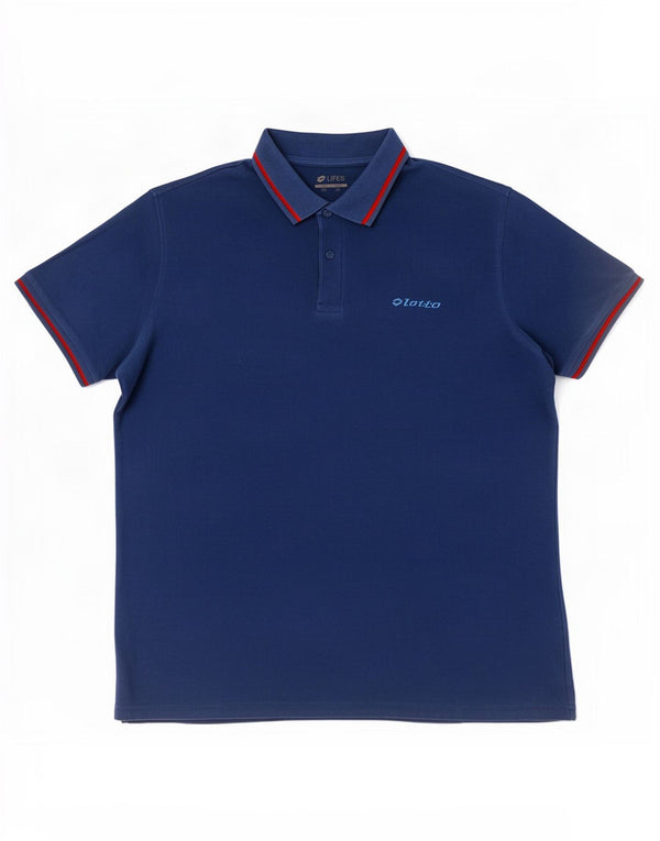 Polo da uomo Lotto XL in cotone blu navy