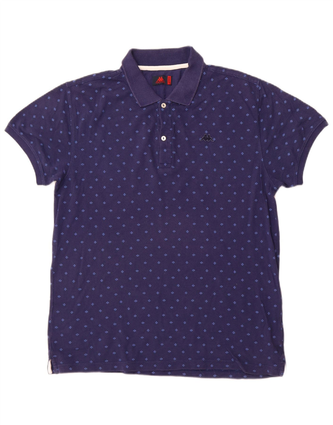Polo KAPPA da uomo XL in cotone maculato blu navy
