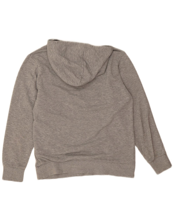 Felpa con cappuccio grafica da uomo Adidas in cotone chiazzato grigio medio