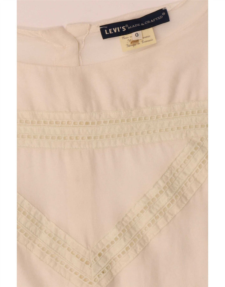 Camicetta oversize a maniche corte da donna Levi's US 0 XS a righe bianche