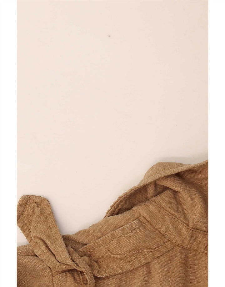 Giacca militare oversize aperta da donna Zara UK 10 piccola Lyocell beige