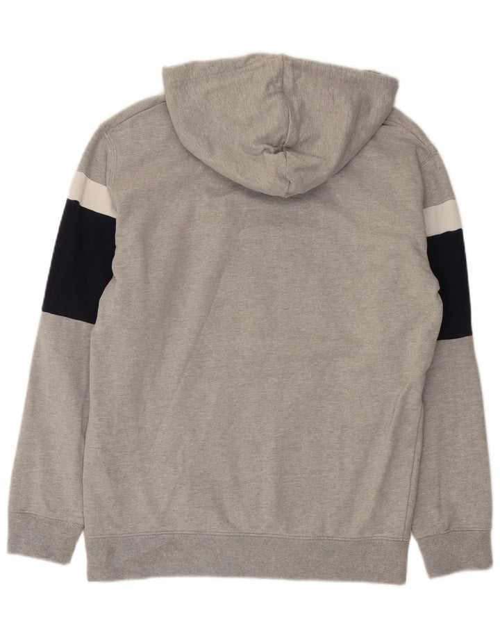 Maglia con cappuccio da uomo Zara in cotone color block grigio medio