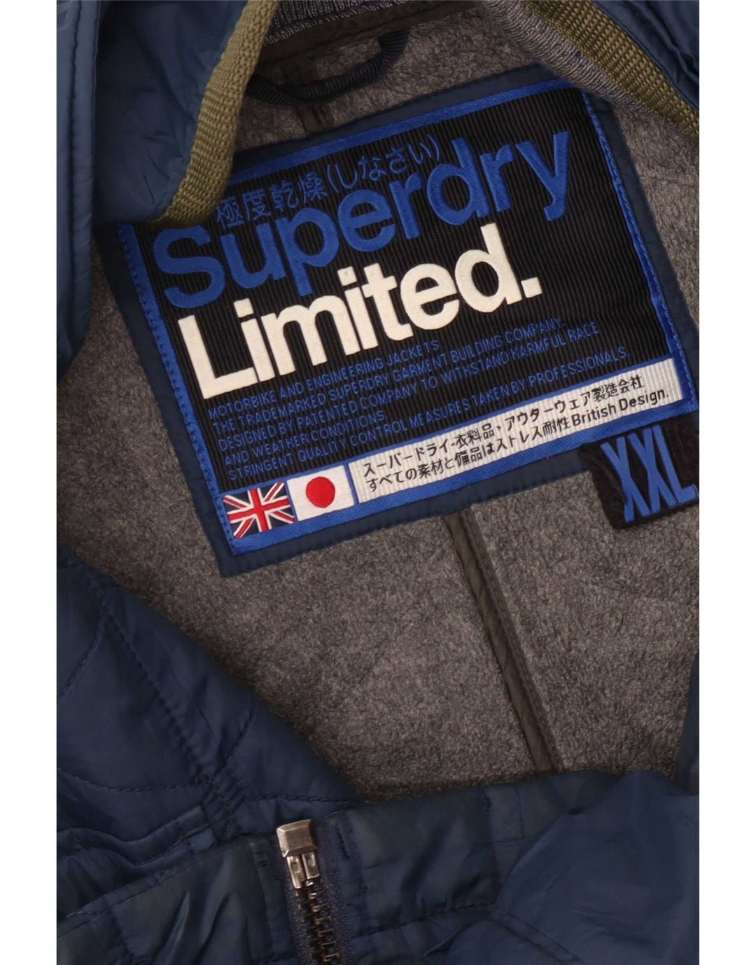 Giacca trapuntata da uomo Superdry UK 44 2XL Nylon blu navy