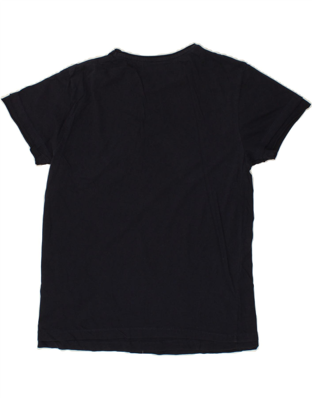 VINTAGE Mens T-Shirt Top Small Navy Blue Cotton Vintage Vintage and Second-Hand Vintage from Messina Hembry 