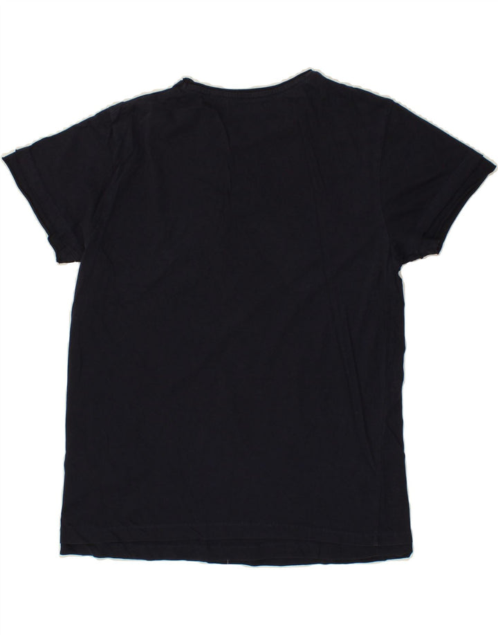 VINTAGE Mens T-Shirt Top Small Navy Blue Cotton Vintage Vintage and Second-Hand Vintage from Messina Hembry 