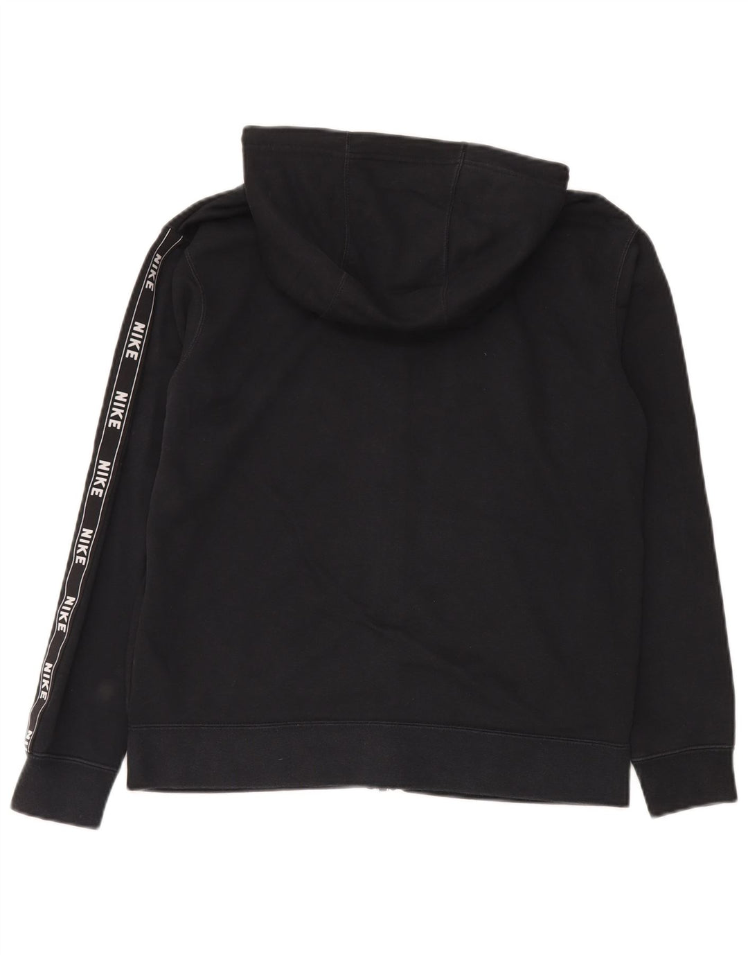Felpa con cappuccio e zip grafica Nike da uomo piccola in cotone nero
