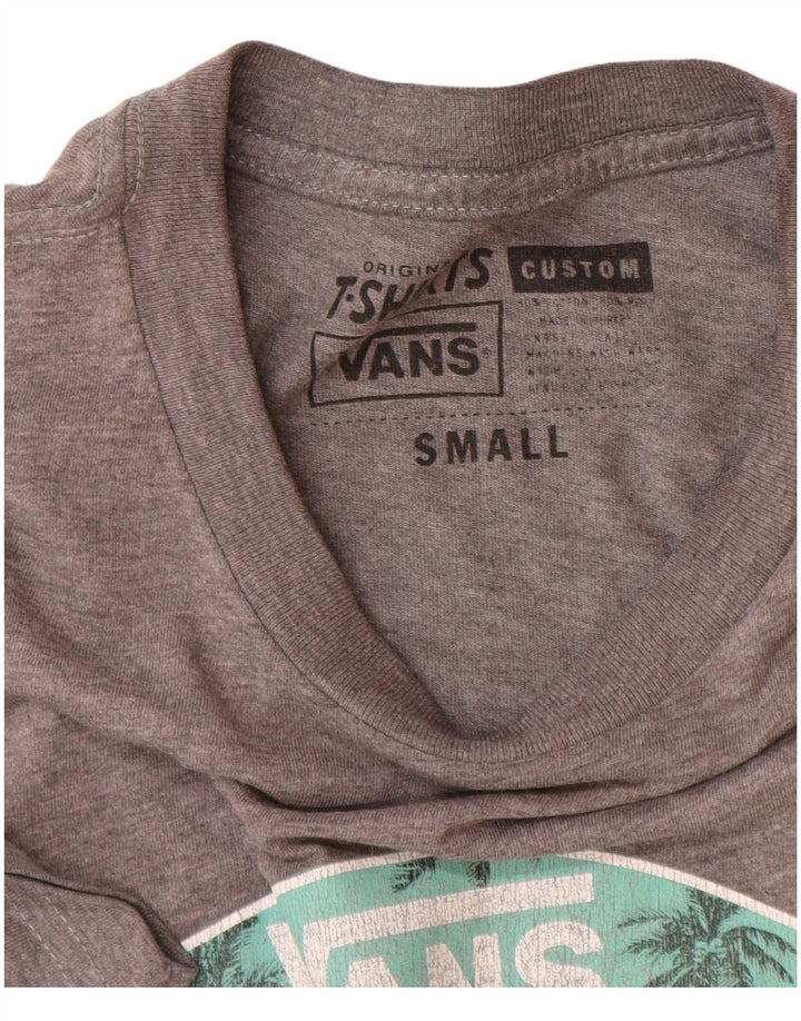 T-shirt grafica personalizzata da uomo Vans Small grigia