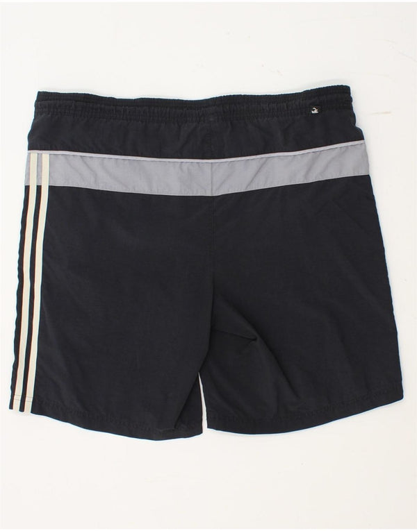 Pantaloncini da bagno Adidas da uomo medi blu navy color block in poliammide