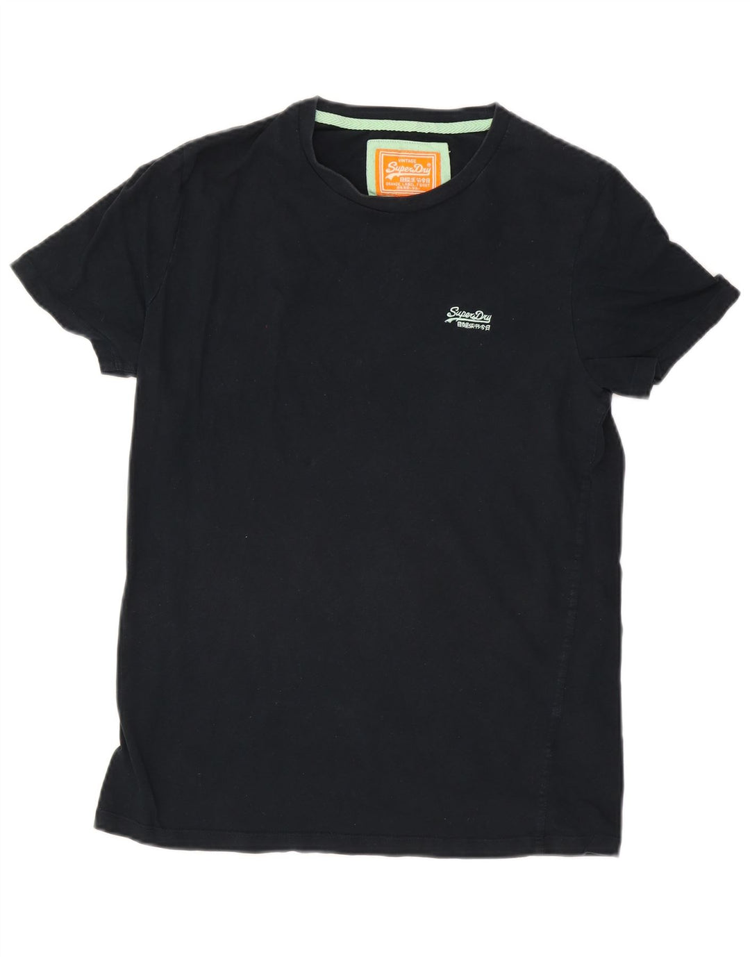 T-shirt da uomo Superdry Top Large in cotone blu navy