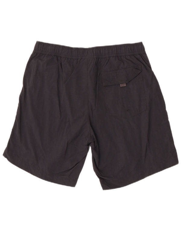 Pantaloncini da bagno grafici da uomo Champion grandi neri in poliammide sportivi