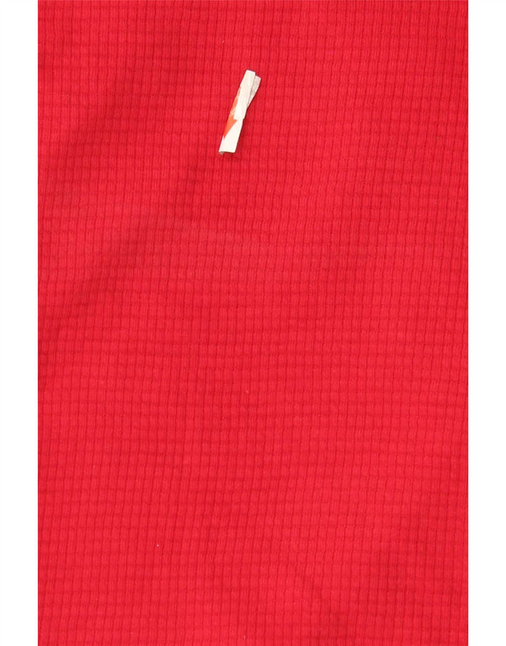 Top Hollister da uomo con grafica regolare a maniche lunghe in cotone rosso