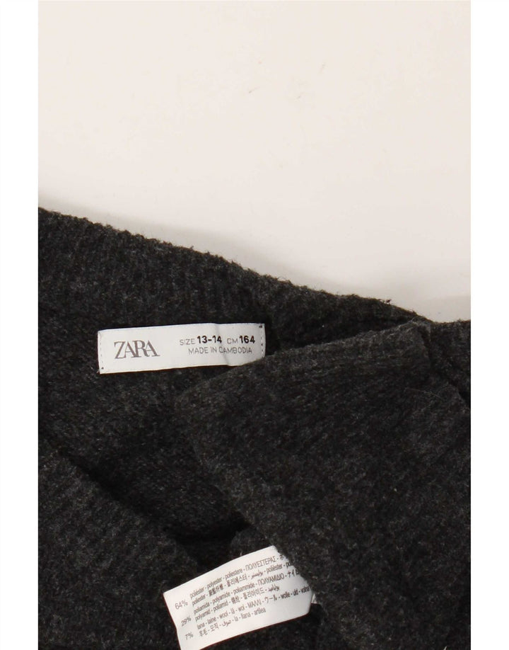 Maglione girocollo da bambino Zara 13-14 anni in poliestere grigio