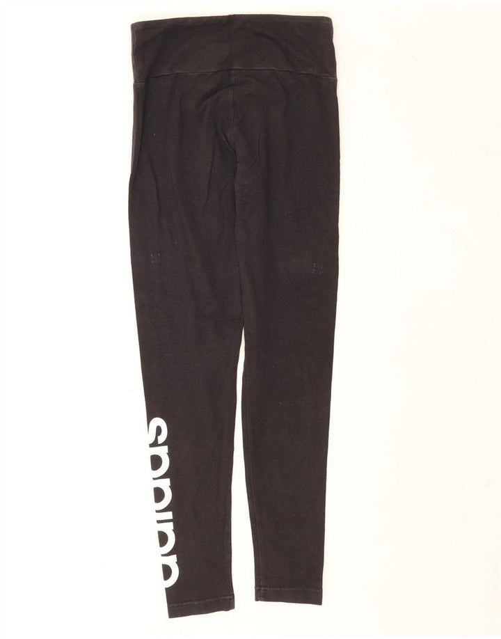 Leggings grafici da donna Adidas UK 8/10 piccoli neri