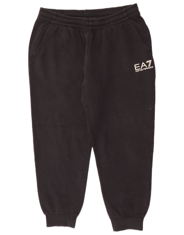 Pantaloni da tuta con grafica da uomo Emporio Armani Joggers grandi neri