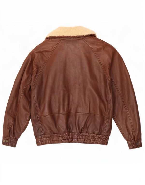 Giacca in pelle da uomo Marcos UK 42 XL Marrone