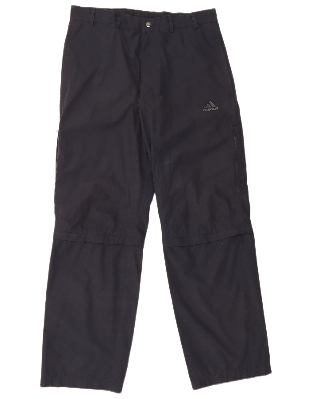 Pantaloni cargo dritti da uomo Adidas medi W32 L31 poliestere blu navy