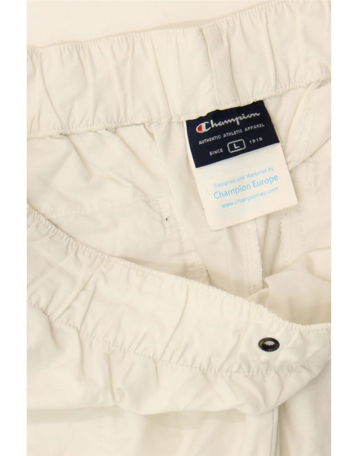 CHAMPION Mens Bermuda Sport Shorts Large White Cotton Vintage Champion and Second-Hand Champion from Messina Hembry 