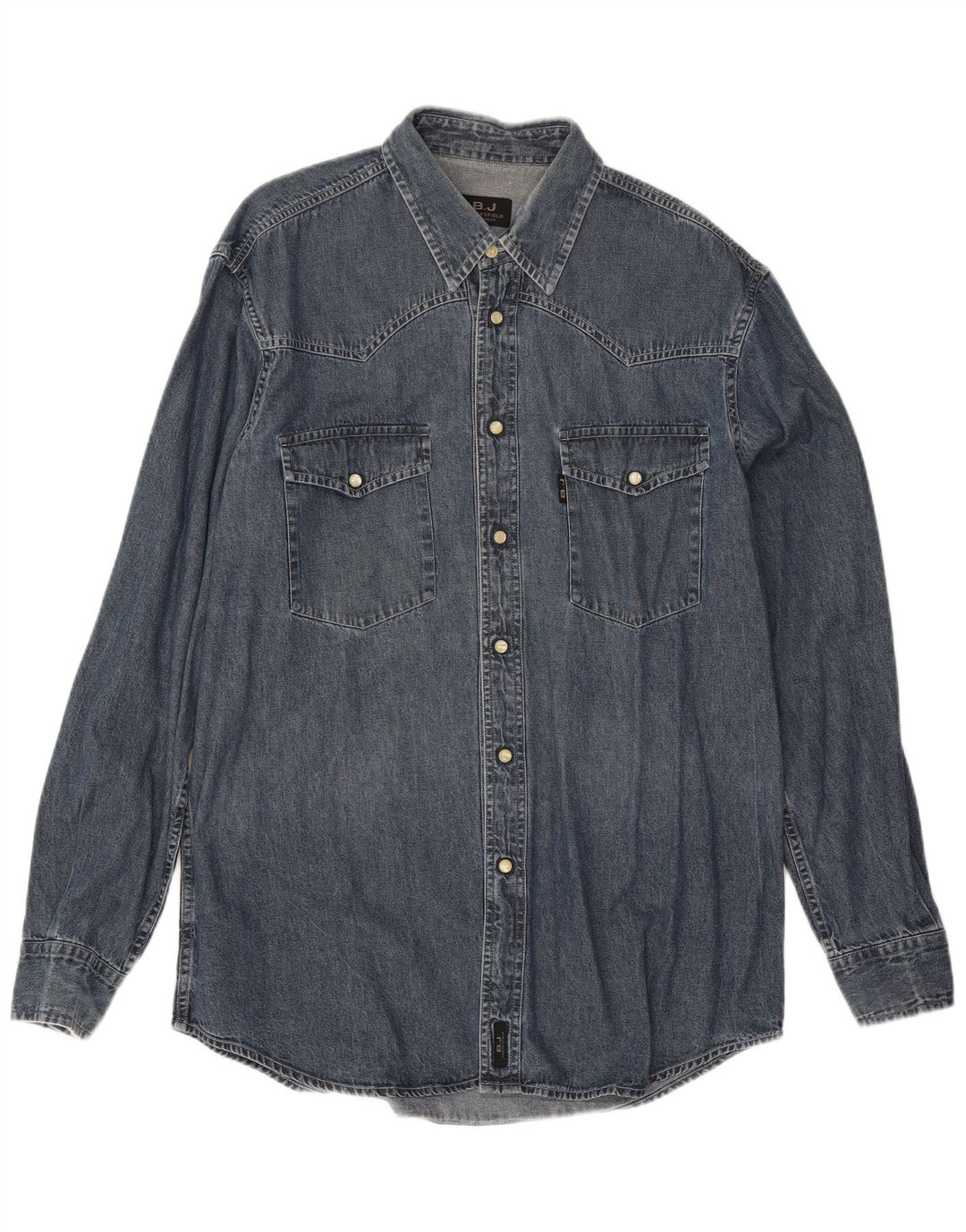 Camicia di jeans da uomo Brooksfield XL in cotone blu