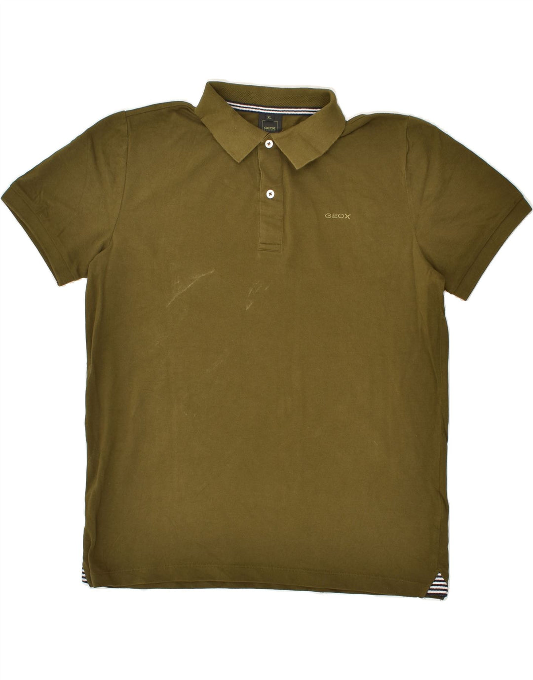 GEOX Mens Polo Shirt XL Khaki Cotton | Vintage Geox | Thrift | Second-Hand Geox | Used Clothing | Messina Hembry 